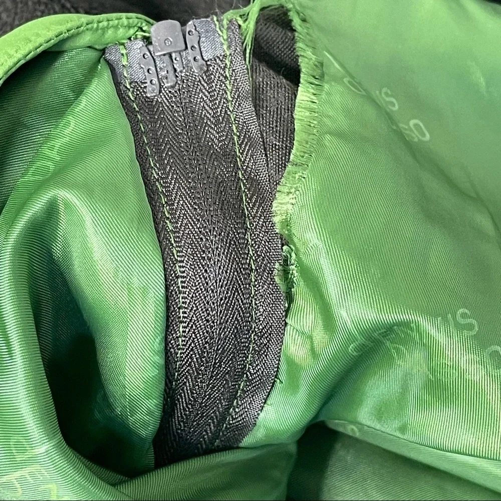 Dennis Basso green/BrownTrim Coat Jacket - Picture 10 of 11